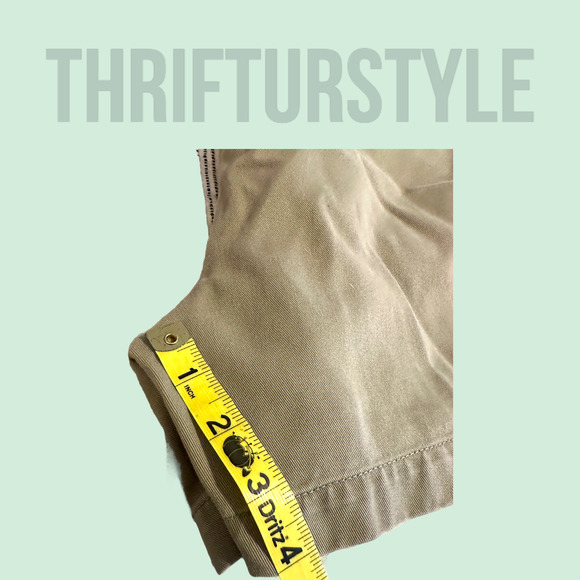 Tommy Hilfiger Chino‎ Shorts Women's Khaki Beige Flat Front Casual 14 - Picture 6 of 8